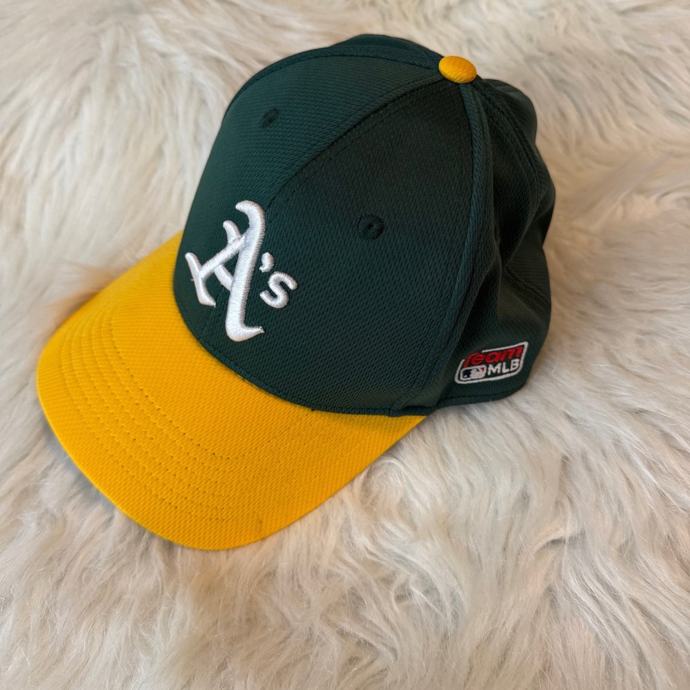 Oakland A's Athletics‎ MLB Baseball Cap Green Yellow OSFM Adjustable Team Sports
